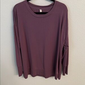 Elegant Women's Purple Long Sleeve Sweatshirt